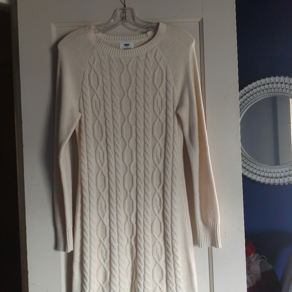 Old Navy Cream Sweater Dress